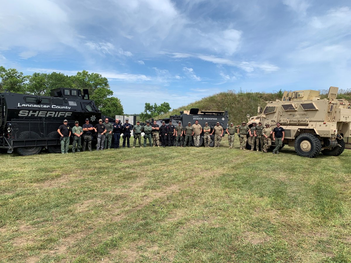 Day 2 of training Armored Rescue Vehicle Tactics in Lincoln (NE), co-hosted by <a href="/LSOnebraska/">Lancaster County Sheriff</a>!  

#NTOA #LSO #ARV #TRAIN