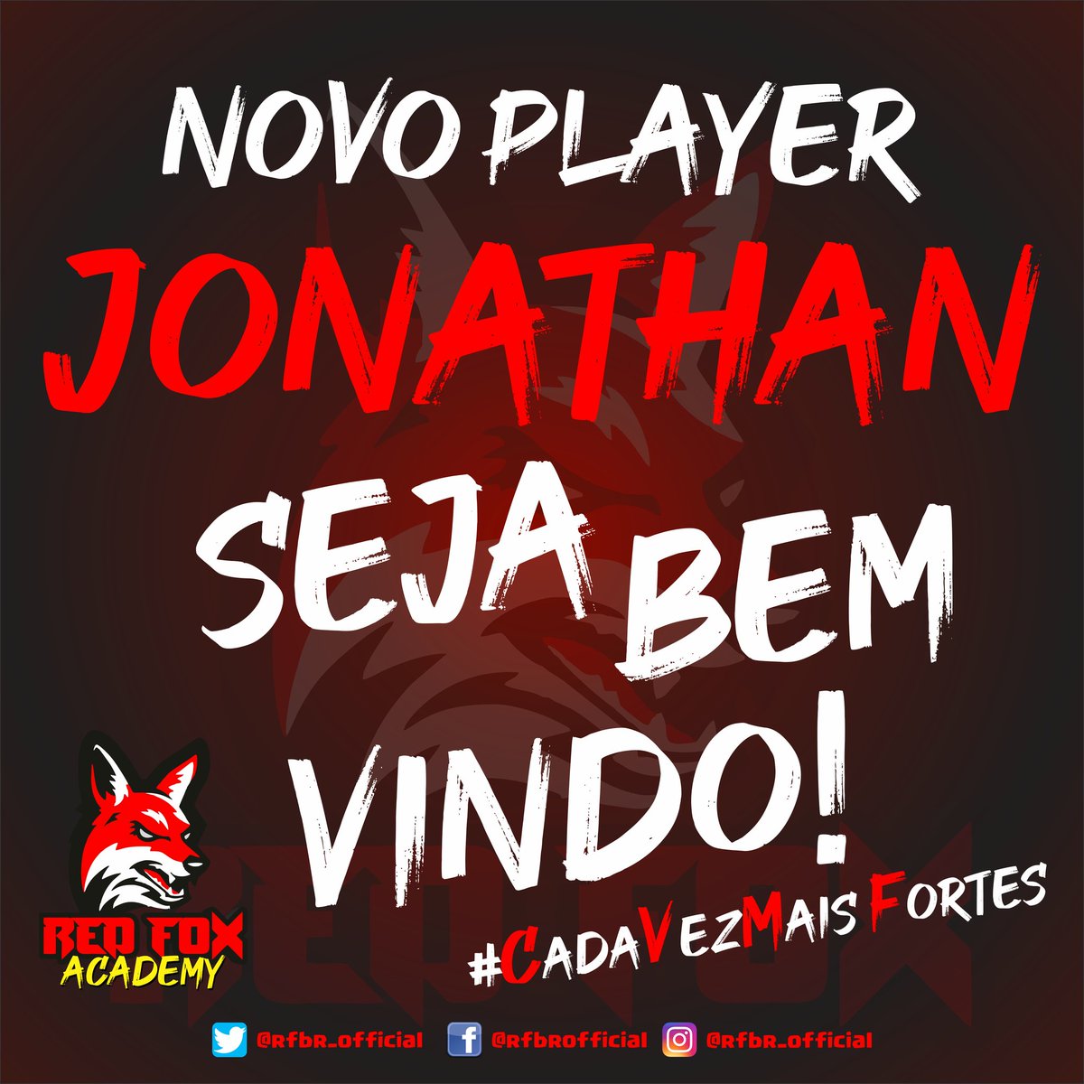 RFBR_OFFICIAL's tweet photo. #NEWPLAYER | CR

@Jonathan_r97GOD chega a nossa casa pra somar, tanto no 1x1 quanto no 2x2, jogador completo pra desenvolver conosco!

Bem vindo e #GORFAC 🔴🦊 https://t.co/kcqlgUqWjV