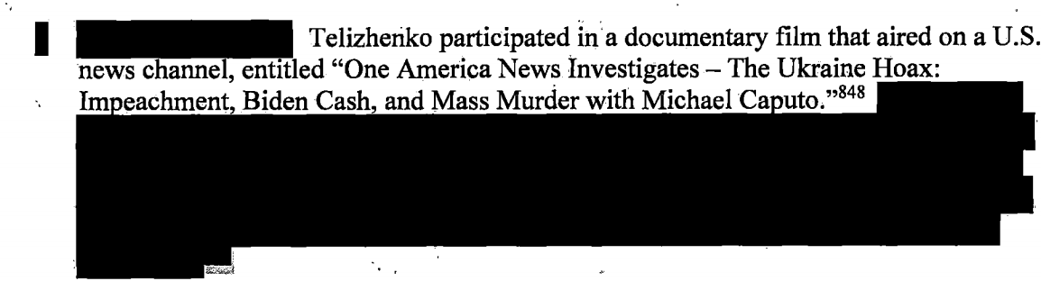 There are redacted pages and redacted pages of this report that might be subtitled, "What  @RonJohnsonWI is doing with his Committee instead of fighting COVID."