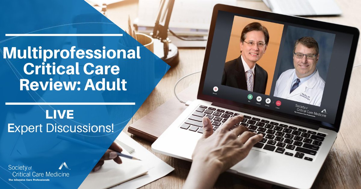 SCCM's tweet photo. Learn all you need to know with the 2020 Self-Directed Multiprofessional Critical Care Review: Adult: https://t.co/JvzLyLjAiz. 

The first Q&amp;A is this Thursday; don’t miss out on the respiratory, cardiovascular, and renal discussion!

#MCCRC #SCCMSoMe https://t.co/zEuhMCwqnZ