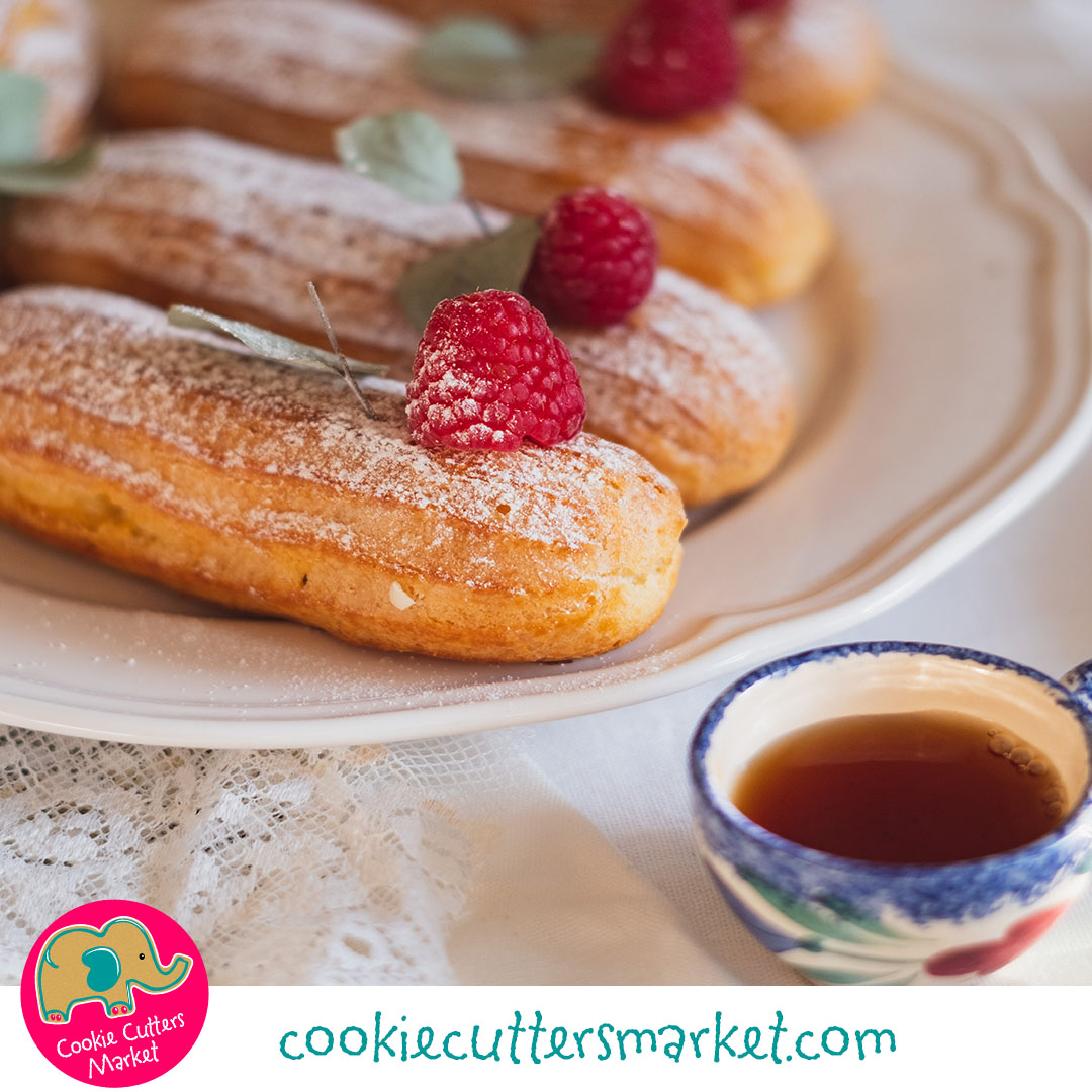 Bake delicious looking #eclairs time after time with our Eclair Silicone Baking Mats! Shop Bake and Repeat!
#cookiecutters #cookiecutter #bakingtools #baking #bakinglady #cookies #cookieart #cookier #siliconemat #eclair #patisserie #frenchpastry #yummy