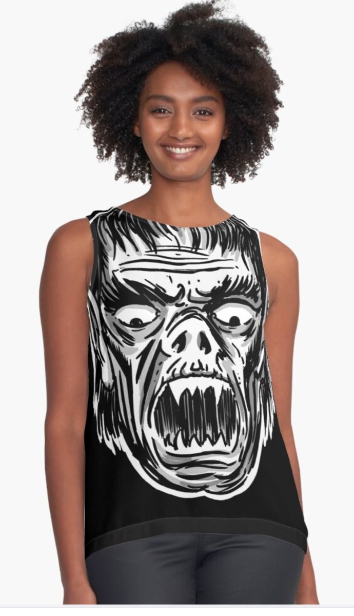 redbubble.com/i/top/MONSTER-… #zombietshirt #zombiehorrortee #horror #goth #tshirt