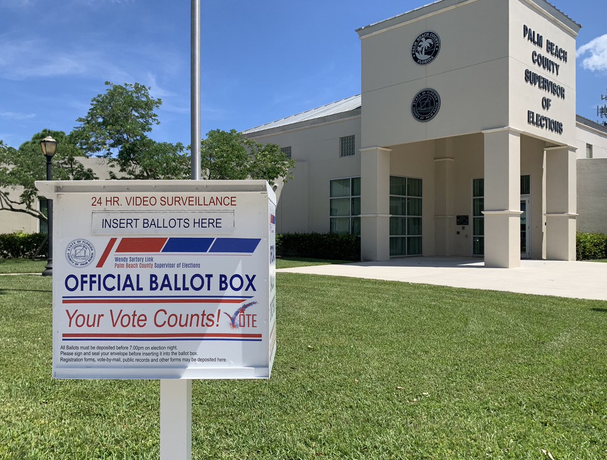 She said they’ve really been encouraging anyone who still has a mail-in ballot to drop them off at elections offices, much like the box outside of the PBC Supervisor of Elections in West Palm, to guarantee their vote is counted