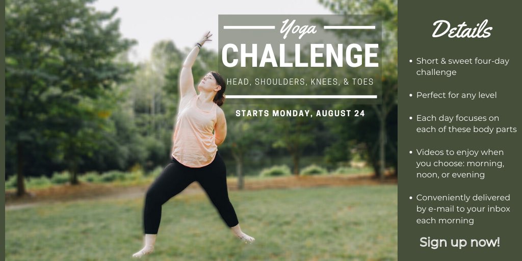 stepstate's tweet image. Join me for a relaxing yoga challenge that focuses on your head, shoulders, knees, and toes.  Yep - I bet you’re even humming that childhood classic right now! 😜

bit.ly/HeadShouldersK… #yoga #stayactive #stressrelief #yogachallenge #mobility