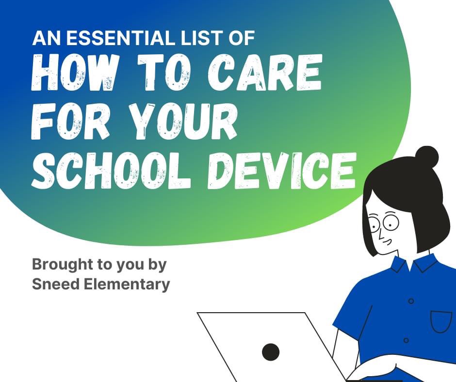 An essential list of how to care for your school device: a thread.  #edtech  #DistanceLearning  @AliefISD  @AliefTech