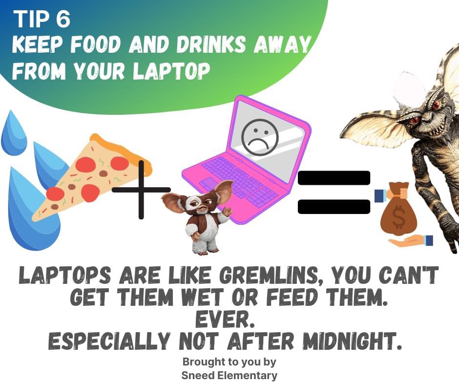 Don’t feed or water your laptop. It’s not a plant. It’s a gremlin. A cash eating gremlin.  #edtech  #DistanceLearning  @AliefISD  @AliefTech