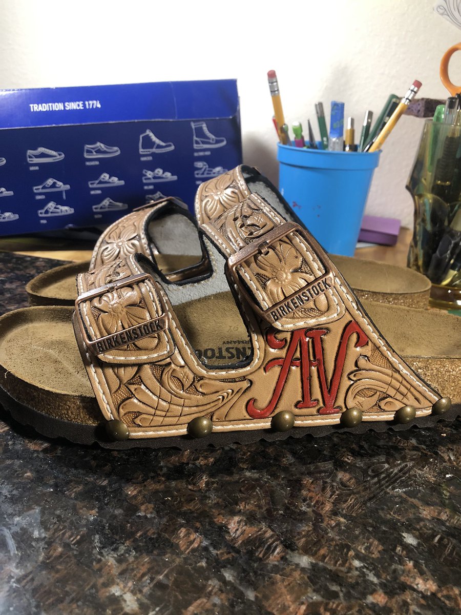 tooled birkenstocks
