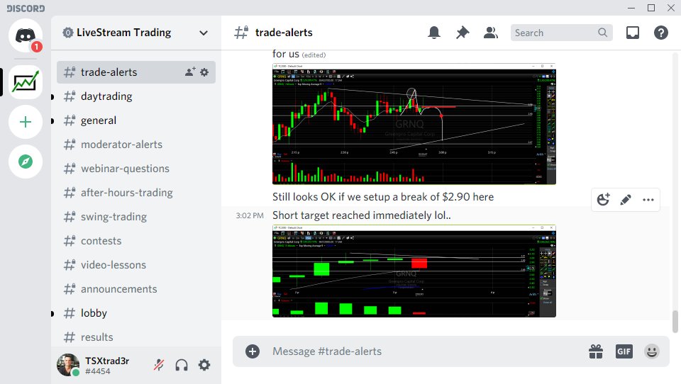 TSXtrad3r's tweet photo. $GRNQ one... shot.... kill 🎯 Thanks longs for chasing highs, thanks shorts for being early all day and keeping it up there. GLTA 📈👊

Learn our system, follow my trades 👇

https://t.co/Bfqou7YeXP https://t.co/KHwMPC9q0h