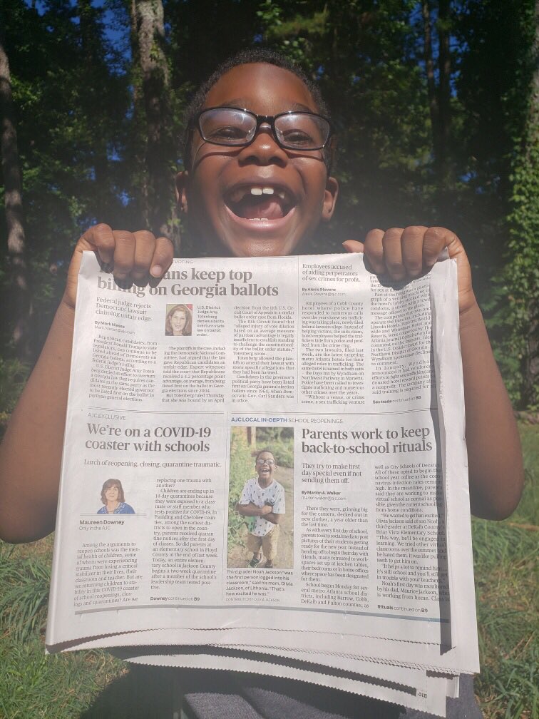 Sent Olivia Jackson a screenshot this morning. Told her to go grab a paper. Look at that face! He made my day.