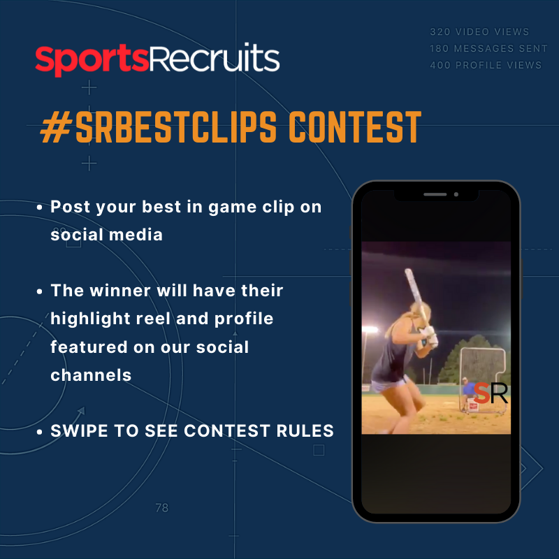Sports_Recruits's tweet photo. ATTENTION STUDENT-ATHLETES:🚨🚨🚨🚨

Do you have a play that you made this summer that you want the world to see?

We want YOU to send us your best highlights that you have for our #SRBESTCLIPS contest! Submit your best plays to us by SEPTEMBER 1st! 

(1/3) https://t.co/VmD5OZVNvf