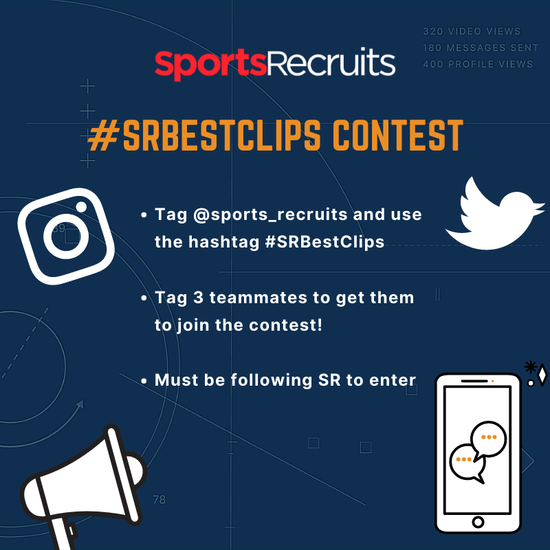 Sports_Recruits's tweet photo. ATTENTION STUDENT-ATHLETES:🚨🚨🚨🚨

Do you have a play that you made this summer that you want the world to see?

We want YOU to send us your best highlights that you have for our #SRBESTCLIPS contest! Submit your best plays to us by SEPTEMBER 1st! 

(1/3) https://t.co/VmD5OZVNvf