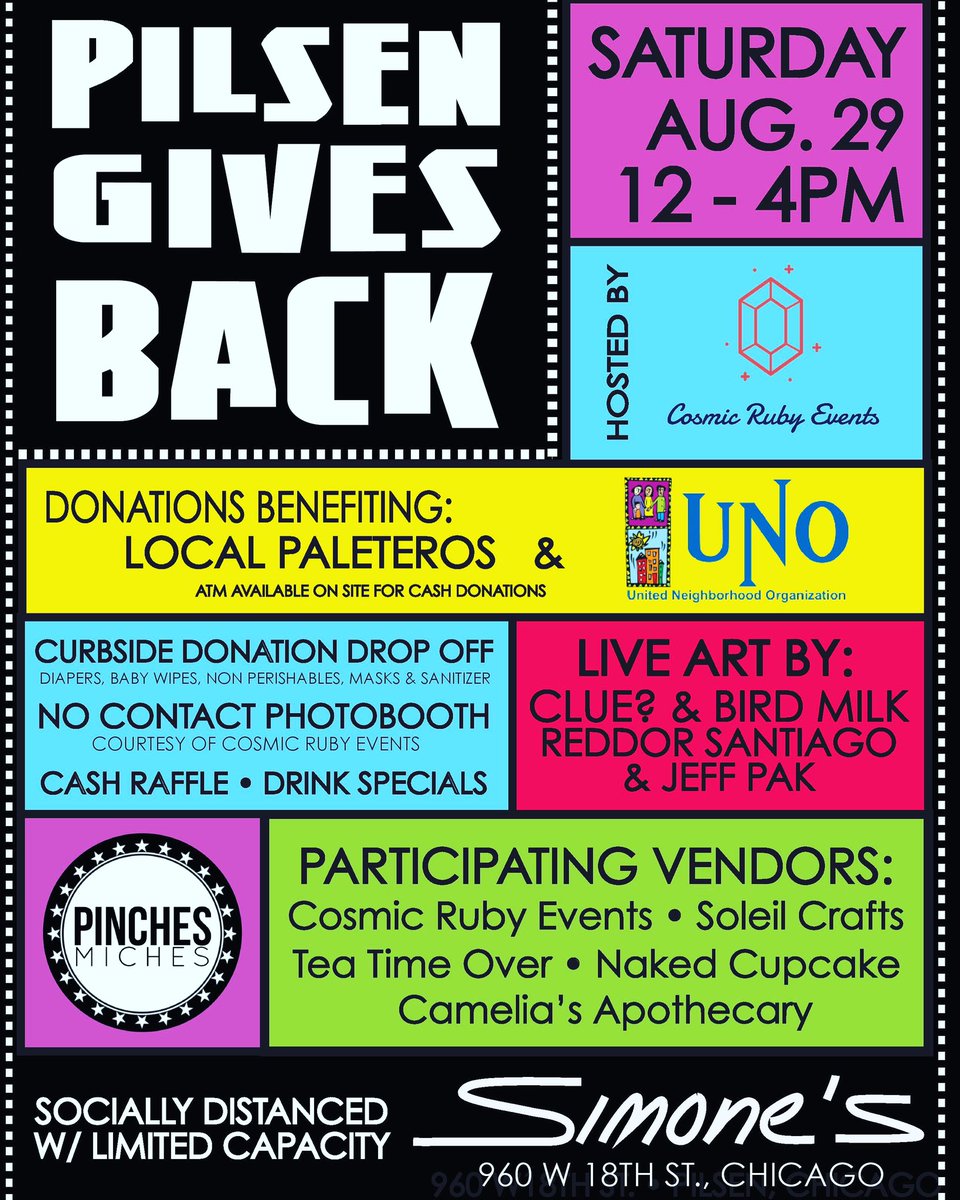 simonesbar's tweet photo. Join us Saturday, August 29 for an afternoon of (socially distanced) live art, local vendors and charitable causes! https://t.co/DEfHrrJ9wZ