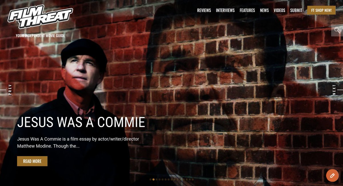 Film Threat (@filmthreat) on Twitter photo “…Jesus was practicing a form of communism when he told his followers to sell all their possessions and give the proceeds to the poor.” Alan Ng asks <a href="/MatthewModine/">Matthew Modine</a> the age-old question- Jesus Was A Commie, wasn't he?
filmthreat.com/reviews/jesus-… #SupportIndieFilm #JesusWasACommie “…Jesus was practicing a form of communism when he told his followers to sell all their possessions and give the proceeds to the poor.” Alan Ng asks <a href="/MatthewModine/">Matthew Modine</a> the age-old question- Jesus Was A Commie, wasn't he?
filmthreat.com/reviews/jesus-… #SupportIndieFilm #JesusWasACommie