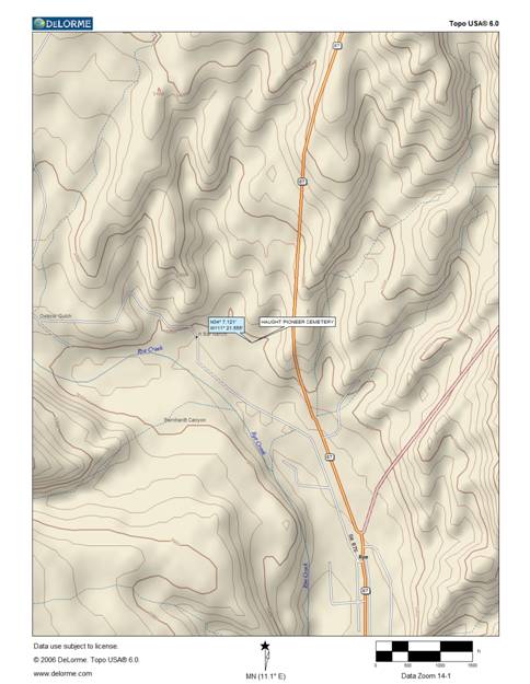 'Ha! no I wanted to, but they wouldn't let me off!" He also recalled that his father was 6'6 and his uncle 6'4.The Haught family cemetery was on land later purchased by the Forest Service, but after WWII, Austin Haught later re-acquired that section of the family land. (17/20)