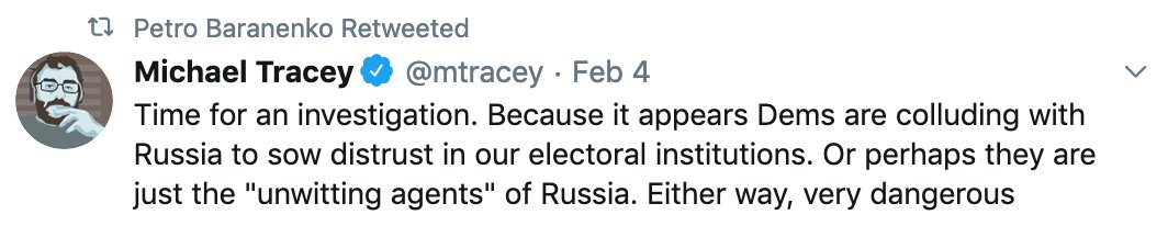 So Manafort's buddy, "Russian intelligence officer" Konstantin Kilimnik, tweets under the pseudonym @/PBaranenko ... interesting, interesting, let's see who/what he's tweeting... ah, hmm, surprising. https://www.usatoday.com/story/news/politics/2020/08/18/senate-details-paul-manafort-ties-russian-intel-officer-kilimnik/3390437001/