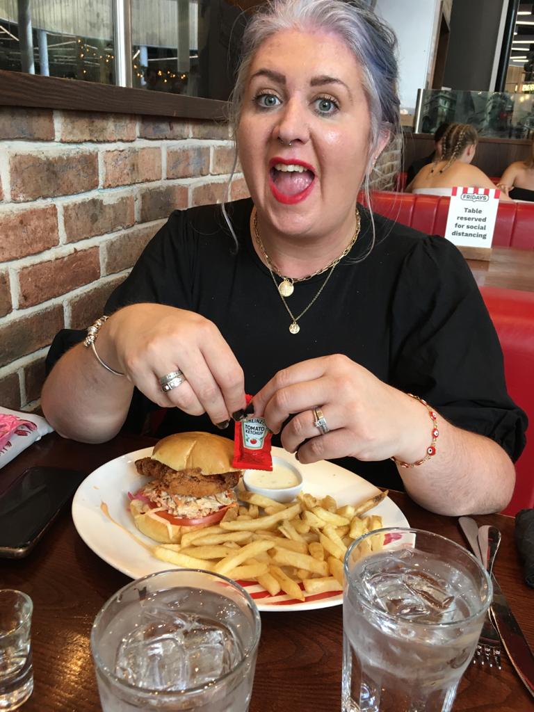 EmLSharp's tweet image. #EatOutToHelpOut with @msithule and my birthday buddy and fellow blue hair friend Langa 💙
Thanks so much to my beautiful best friend 
@TGIFridays @LoveMeadowhall 
We needed the birthday cocktail after navigating the most confusing 1 way system 
#lockdownbirthday