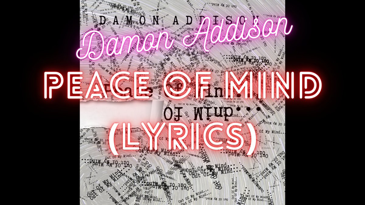 Damon_Addison's tweet photo. If you guys liked ~Peace Of Mind~ The Lyric Video is now available. Link Below 
https://t.co/6QnAqCt1NI https://t.co/oO9VM8ga31