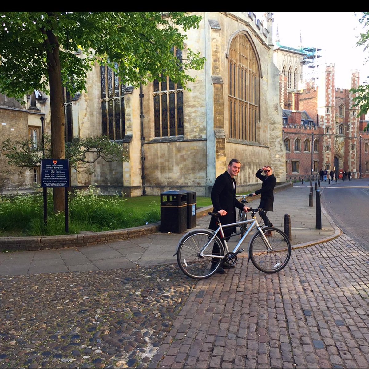 claud_vince's tweet photo. @butwhatifitsall I took these photos in Spring 2017. Your incredible boy doing what he did best - cycling around Cambridge with his friends (probably heading to a pub!). #JackMerrit https://t.co/WsKB4oN5Pf