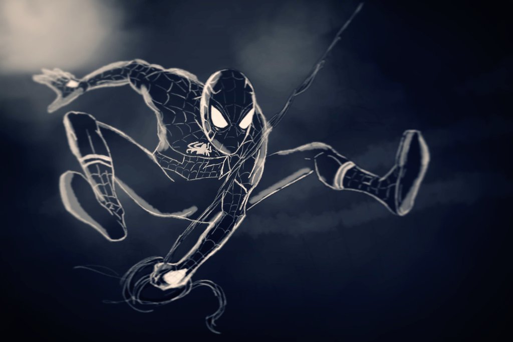 DeXXSSBU's tweet photo. Simbiote #spiderman doodle https://t.co/Ukxy8TvgBg