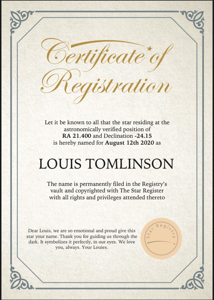 369louist's tweet photo. louies paid to put a star with Louis Tomlinson’s name on walk to fame and louies deciding to gift Louis his own star in the Capricorn constellation have the same energy 🥺❤️ louies know that Louis belongs among the stars. PROUD OF LOUIS https://t.co/yJmnrsTO8i