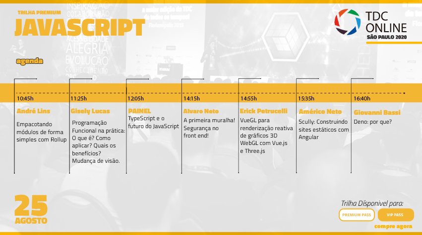 TheDevConf's tweet photo. Trilha JavaScript

Venha aprender, se atualizar e obter mais conhecimento em JavaScript

Palestrantes: @andrelmlins, Gisely Lucas, @alvarocamillont, @erickpetru, @americoneto1, e @giovannibassi 

Saiba mais e inscreva-se:
https://t.co/STGn7nU3Us https://t.co/fkXB1eW02K