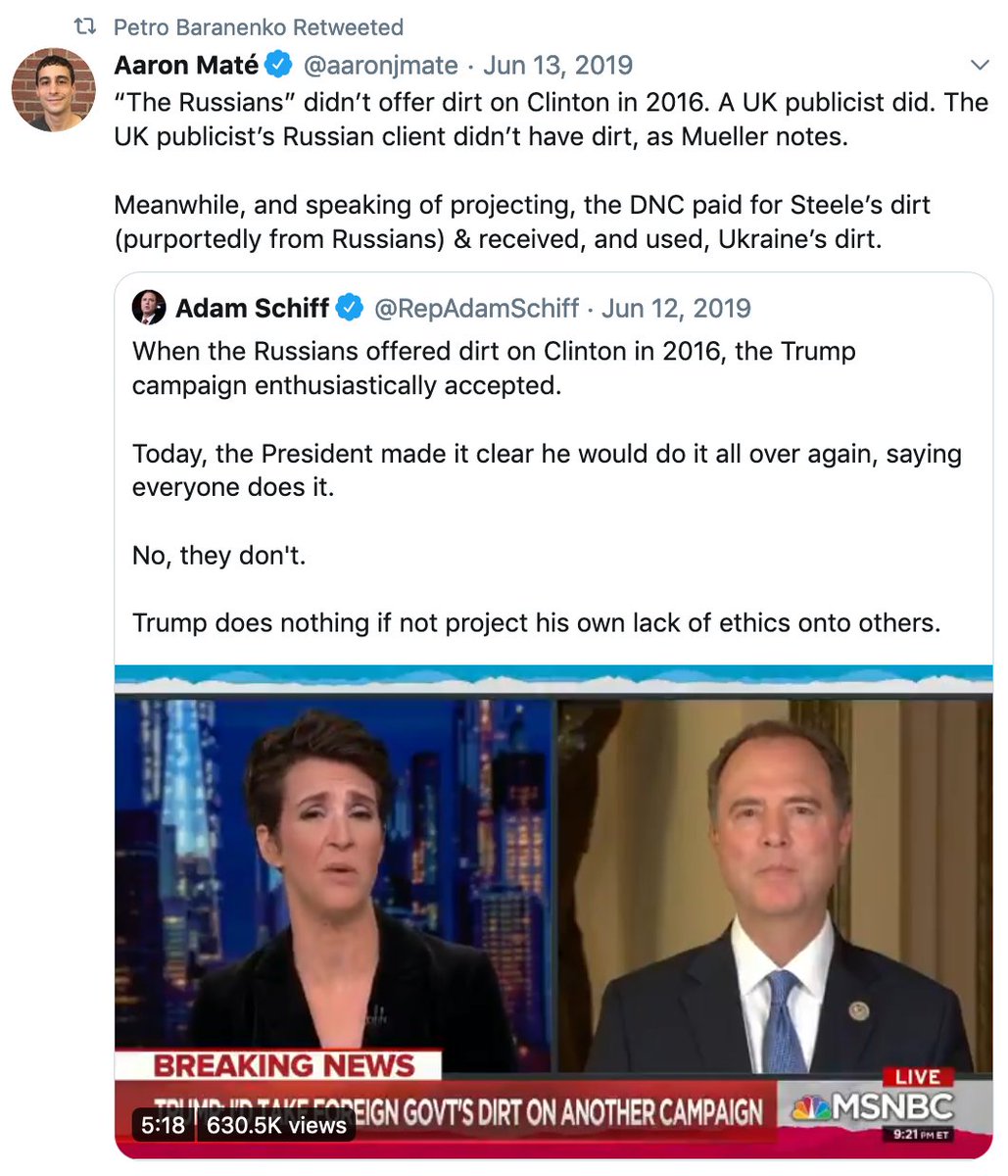 I think we found his fav-fav. The Russian intelligence officer who collaborated with Manafort apparently agrees that there wasn't a big influence operation and that Manafort probably wasn't involved in anything dirty... there are so many of these...