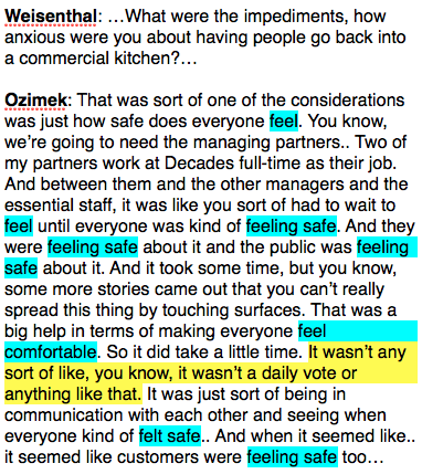 When deciding to reopen, Ozimek focused on whether managers and staff "felt safe." Its unclear how this process actually worked. Boss-worker power imbalances and the potential for retaliation both probably hinder many workers' willingness to provide a candid assessment.