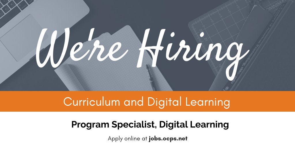 We're hiring! Love supporting teachers? Love Canvas? Love iPads? Love video conferencing systems? If this sounds like you, apply to be a Program Specialist on the <a href="/CDLocps/">Curriculum and Digital Learning</a> Instructional Systems team! Application closes 8/21/2020 bit.ly/3iOXOZ5