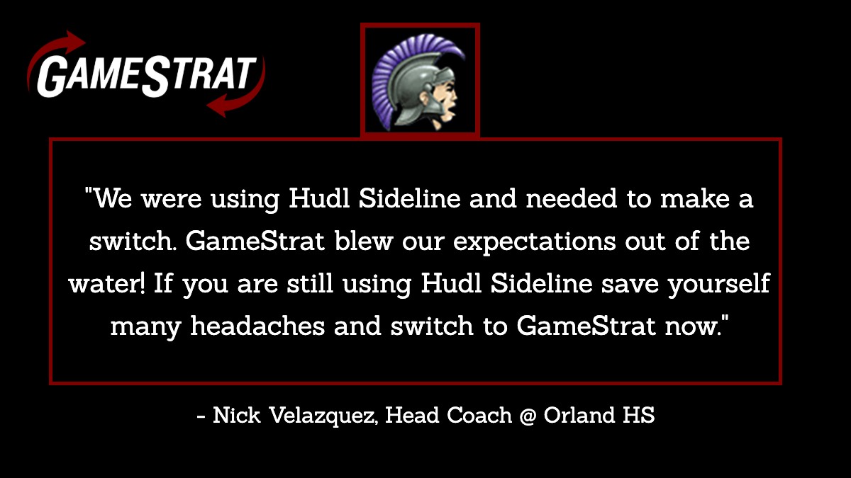 GameStrat's tweet image. It's never too late to make the switch! 👊

Whether your season is starting on time or if it has been delayed, we recommend you take @CoachV_OHS's advice from this #TestimonialTuesday and make the switch to GameStrat.

#SidelineReplay #HighSchoolFootball @OrlandFootball