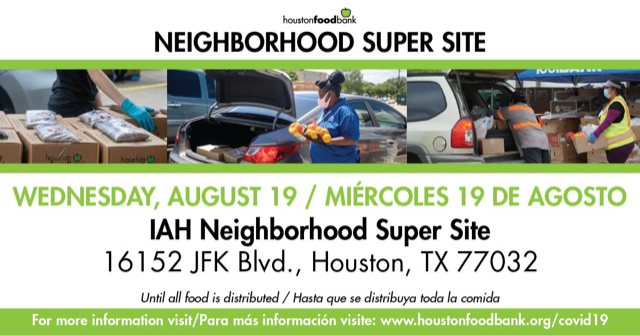 BerryWraparound's tweet image. There will be food distributed in the evening near the airport on 8/19, 9/2, 9/16, 9/30 from 4pm to 8pm. 
Habrá alimentos distribuidos por la noche cerca del aeropuerto los días 8/19, 9/2, 9/16, 9/30 de 4pm a 8pm.
@JamesBerryES @robertozamora @HISD_Wraparound @BerryPto