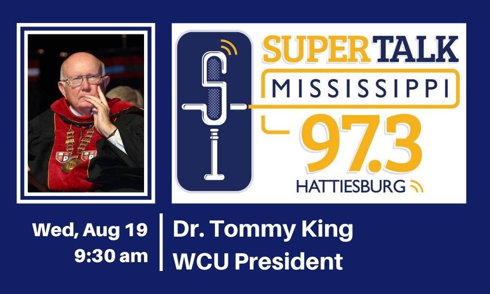 williamcareyu's tweet photo. Tune into @9AMEdition tomorrow. Dr. Tommy King will talk about the opening of William Carey's fall term on Aug. 24, final registration, COVID safety protocols and record-breaking enrollment numbers. Listen online: https://t.co/i9wNyeecWi https://t.co/BRfzvufi6p