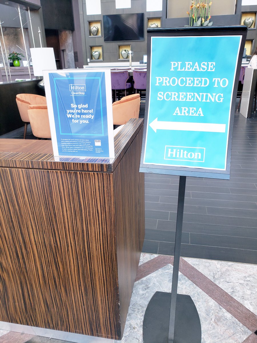 dineEOU's tweet photo. So glad you’re here! We're ready for you. Please proceed to #screeningarea for #temperature and #questionnaire. @ExperienceYR @CityofMarkham @visitmarkhamca @VisitYDH @TIAOtweets @GTHAtweets @ORHMA @RestaurantsCA @GoCanadaUnited @HiltonMarkham https://t.co/gqRpH7PL0F