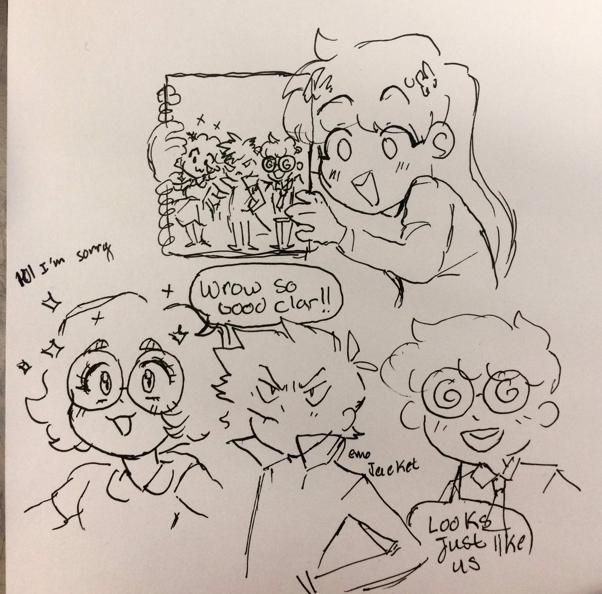 Random oc doodles from my sketch book that I have touched in months. I can't draw pokemon from memory