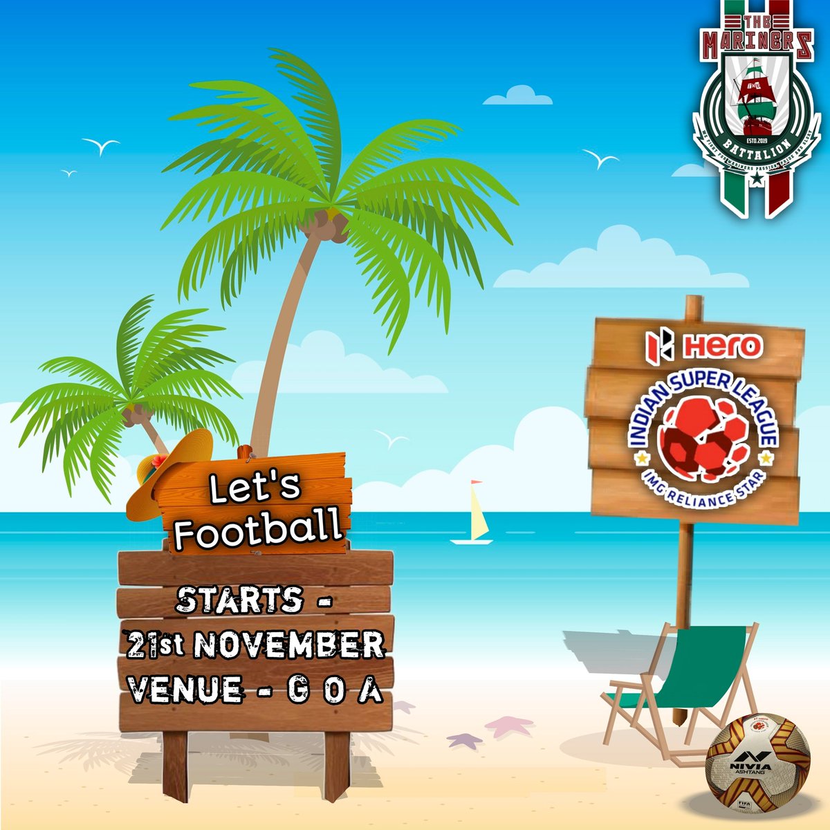 TMB_Mariners's tweet photo. Hero ISL to be played in Goa from 21st November.
Let's Football 💚⚽⚽❤️

#HeroISL
#IndianSuperLeague
#ISL2020
#LetsFootballGoa
#LetsFootball
#WeAreComing
#JoyMohunBagan
#ATKMohunBagan
#TheMarinersBattalion

<a href="https://t.co/FOzZmIysH4">Designed by Freepik</a> https://t.co/X8Bq3ovXUL