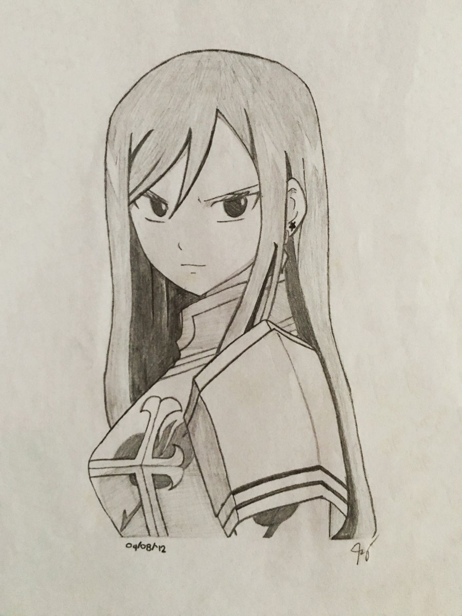 erza scarlet ☆ エルザスカーレット2012.04.08 #フェアリーテイル  #fairytail  #エリdrawings