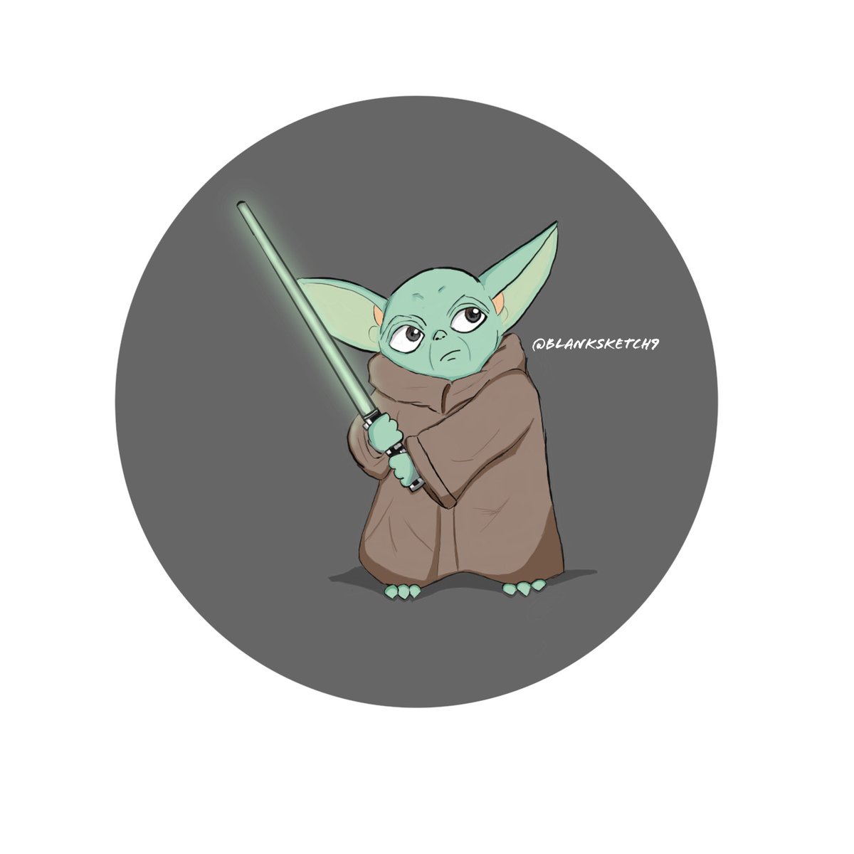 blanksketch's tweet photo. Practice and practice again s one day maybe I’ll be a master like yoda  #yoda #StarWars #babyyoda https://t.co/NpERDF90hH