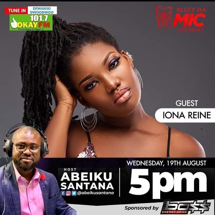 amihere_nana's tweet photo. @ionareine Will Be Live On @Okay1017fm With @AbeikuSantana On Ekwanso Dwoodwoo Tomorrow
⏰ 5pm Sharp
#aaaaarsh
Jux Kno https://t.co/J1Vu304sw9