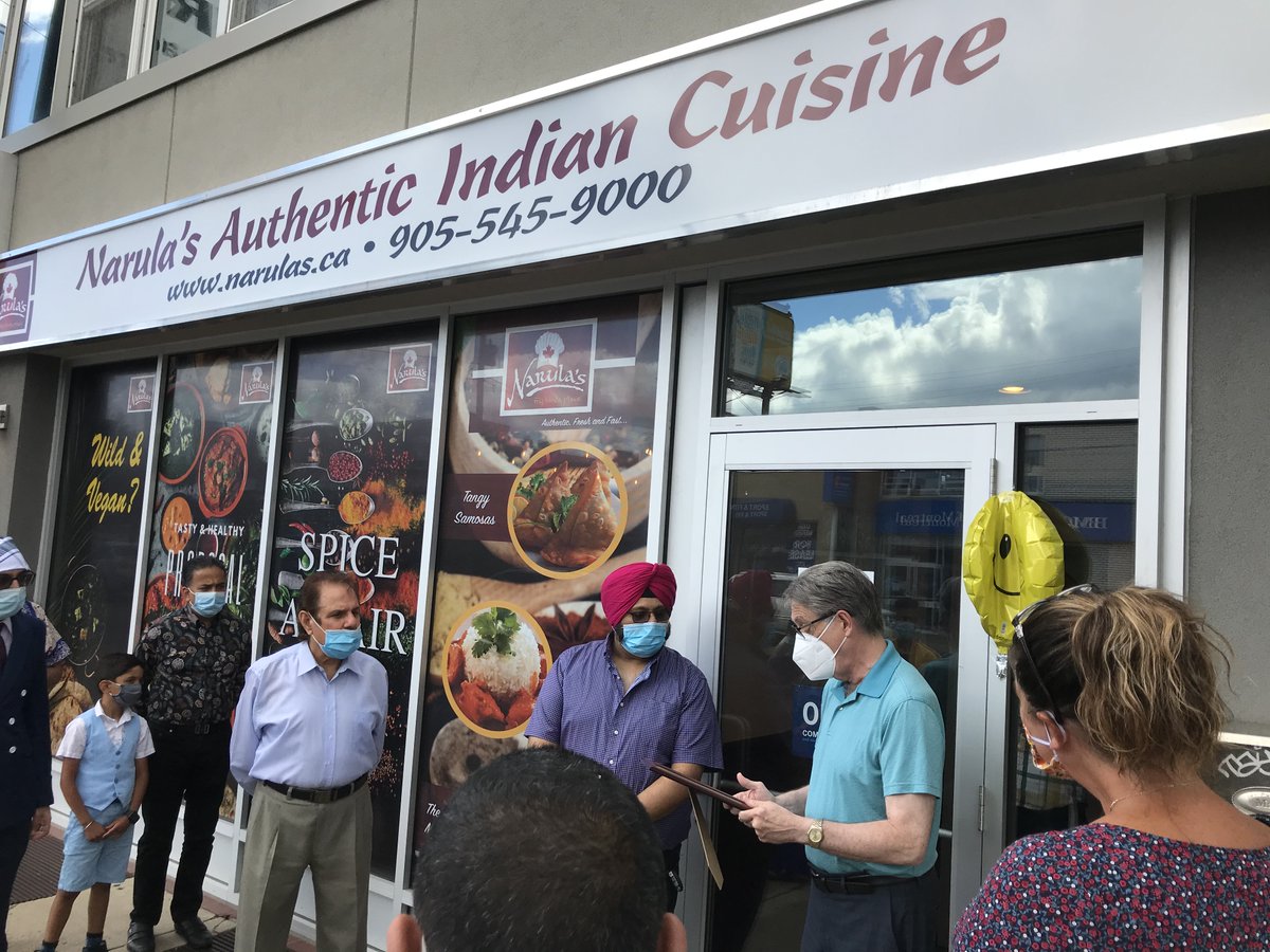 The rain held off just long enough for <a href="/MTaylorNDP/">Monique Taylor</a> and I to welcome <a href="/narulashamilton/">Navdeep Narula</a> to the community. Thank you for your hospitality today. I look forward to getting to know you (and your menu) more as time goes on!