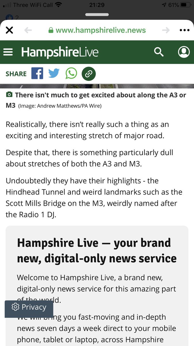 chrisbeale1993's tweet photo. @scott_mills looks like this news site isn’t to keen on your bridge 😂 https://t.co/lyZunqLFSZ
