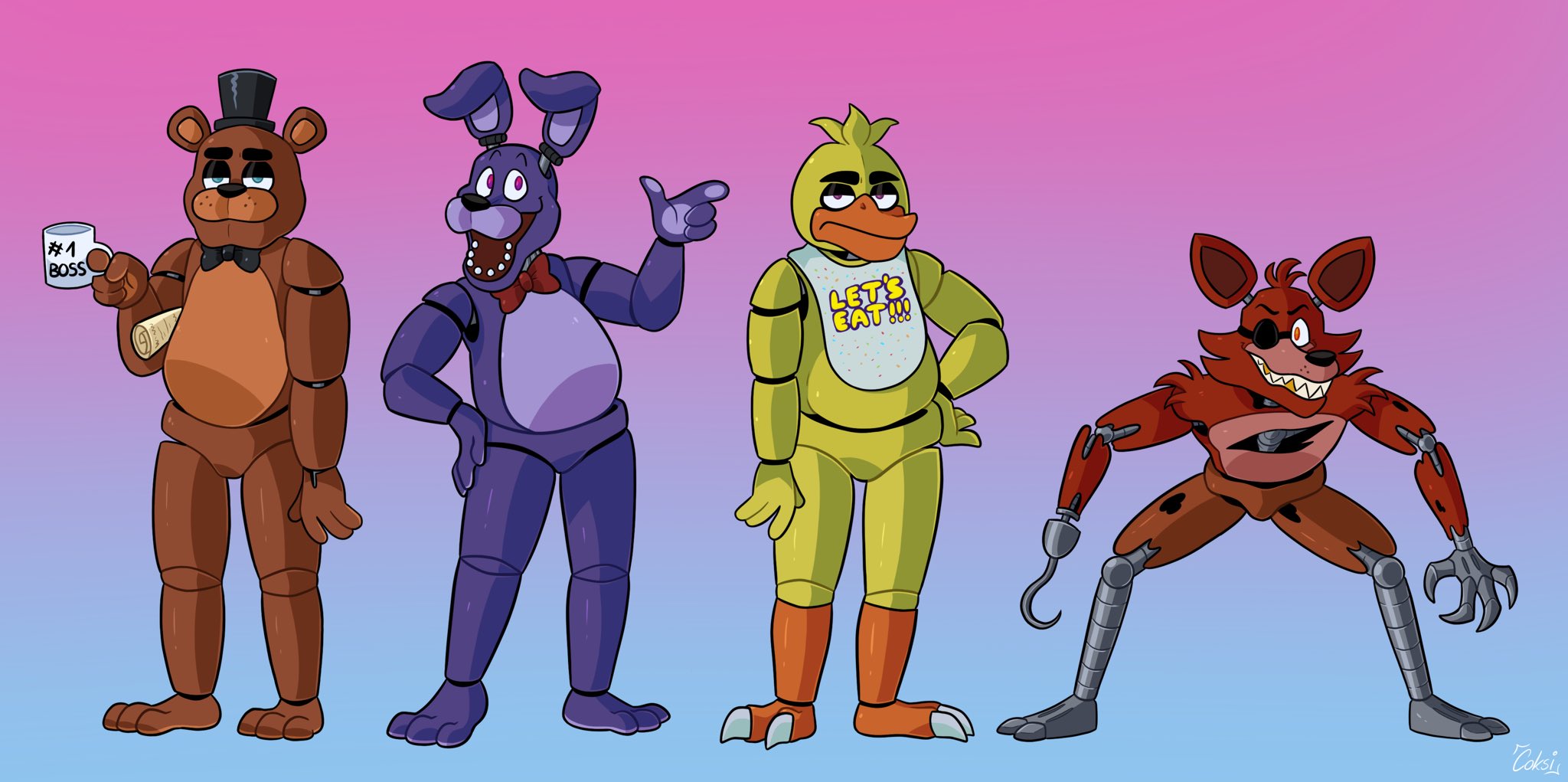 fnaf 1 animatronics