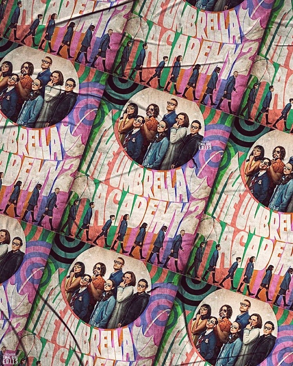 looper's tweet photo. Check out this groovy, psychedelic #TheUmbrellaAcademy artwork by  by @finalgirledits! https://t.co/g4YxnjhmnF