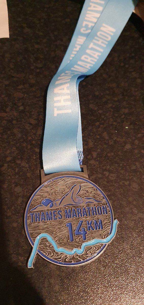 Vampcat66's tweet photo. Returning from a brief but beautiful, break in Cornwall and feeling already the lack of beautiful sea I find my #virtualthamesmarathon medal on my doormat which made me smile. It also reminded me that freshwater #swimming is great too. Thanks @HenleySwim https://t.co/NJ37tmEoMR