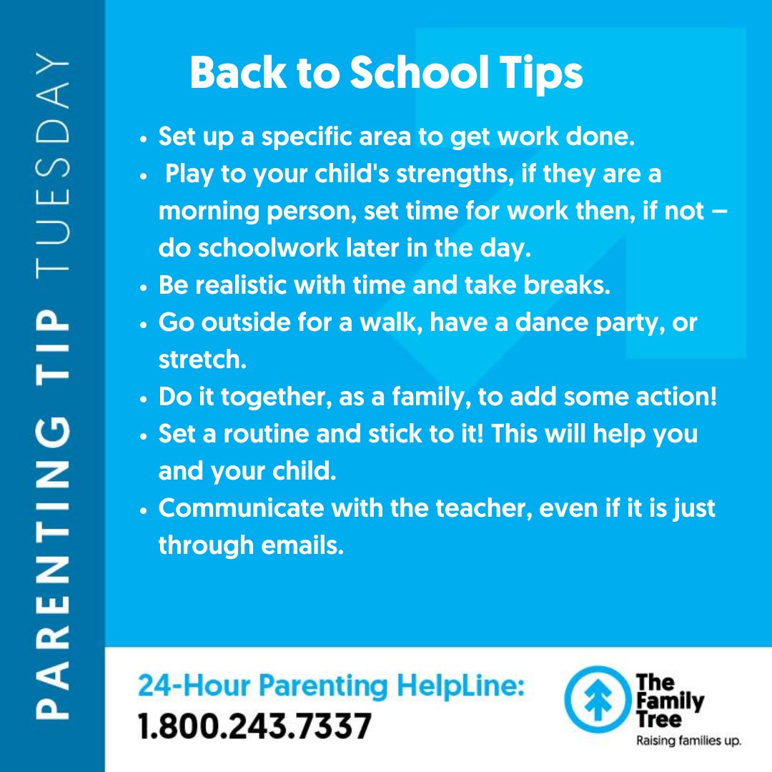 FamilyTreeMD's tweet photo. School is starting back up soon, &amp; it looks a different this year. Make sure to start setting up the back to school routine now, like early bed time, to make the transition easier. Check out tips for setting up a fun workspace here: https://t.co/ByBxfJ9Vx6 

#ParentingTipTuesday https://t.co/32H3suBAVK