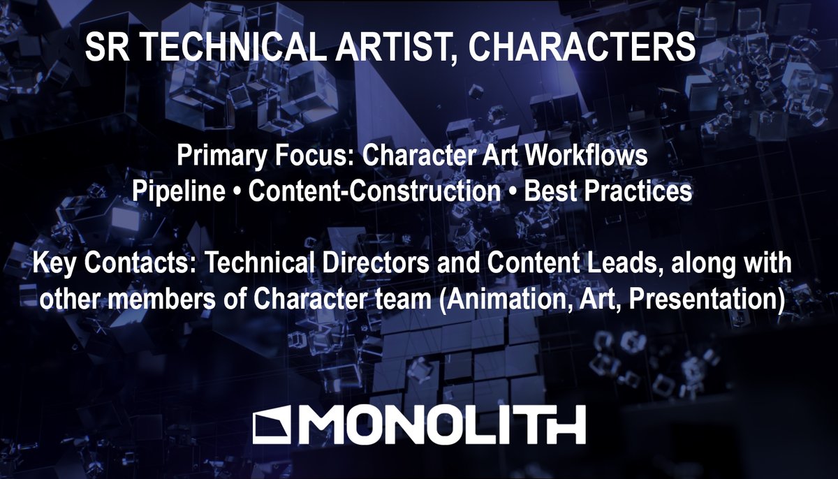 Spread the word - we're hiring! For more details or to apply: go.wbgames.com/SRTechArtist #gamejobs #TechArt