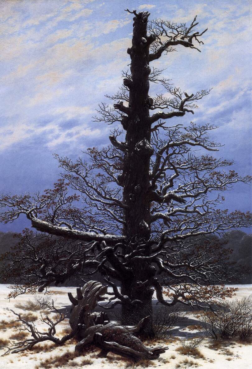 The Grosse Gehege near Dresden (1832), Ploughed Field (c1830) & the Oak Tree in Snow (1829)