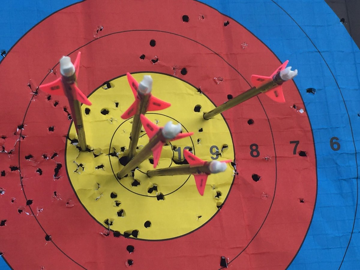 After a two hour session being coached on my recurve bow had a fun session on my compound. <a href="/PeacockArchery/">Peacock Archery</a>