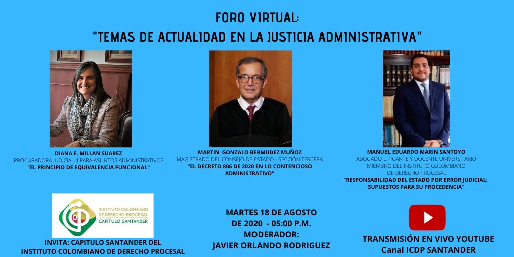 ICDP_Santander's tweet photo. En una hora estaremos en vivo por nuestro canal de YouTube: 
https://t.co/7pRFv1Mxmt https://t.co/kd6TRcdT5C