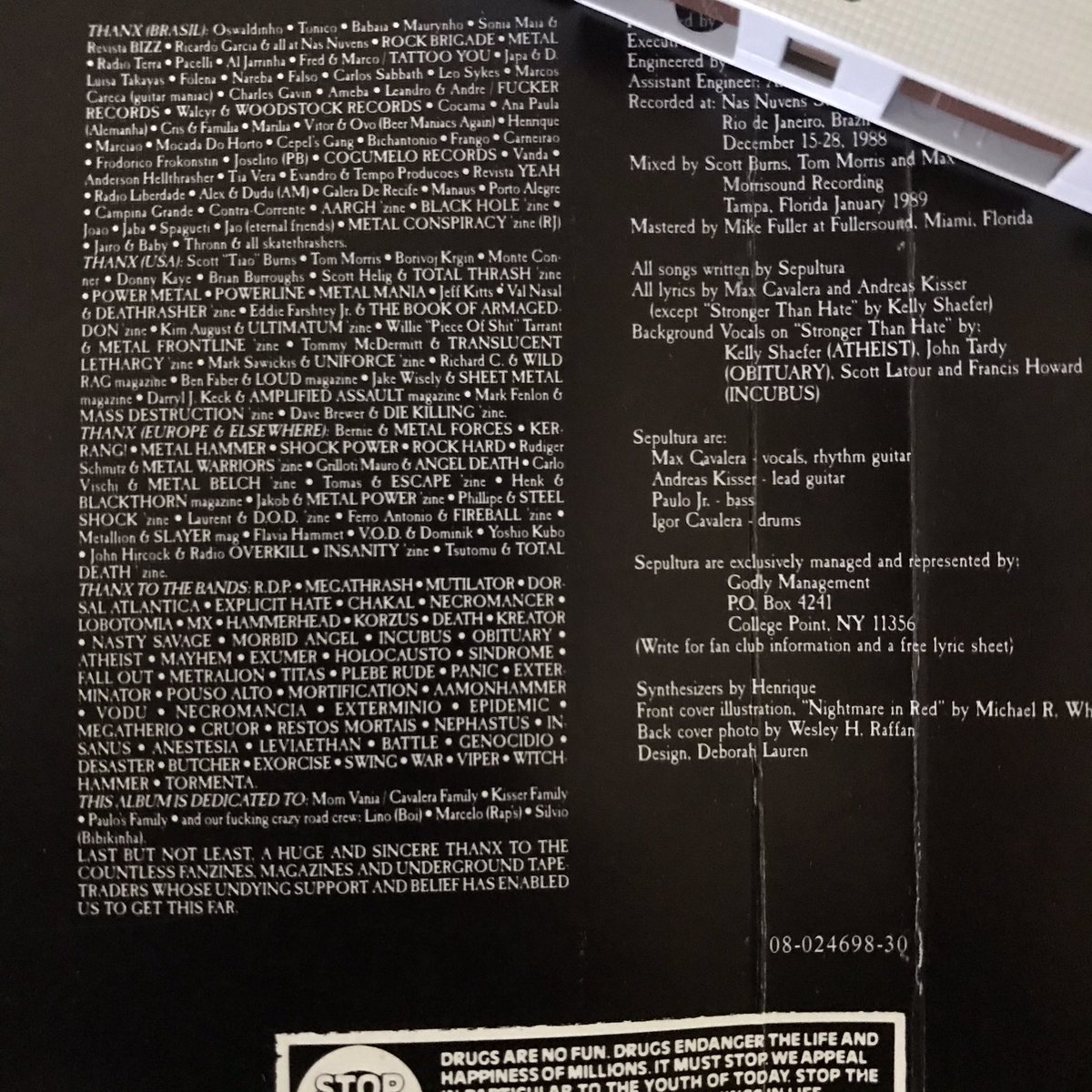 All these bands were on the same tour circuit as Sepultura back in the day, and indeed all are listed in the Beneath the Remains liner notes which I used as my source of inspiration.All 5 albums featured here are on Spotify, except Nephastus - it’s only on YouTube. Enjoy.Fin.