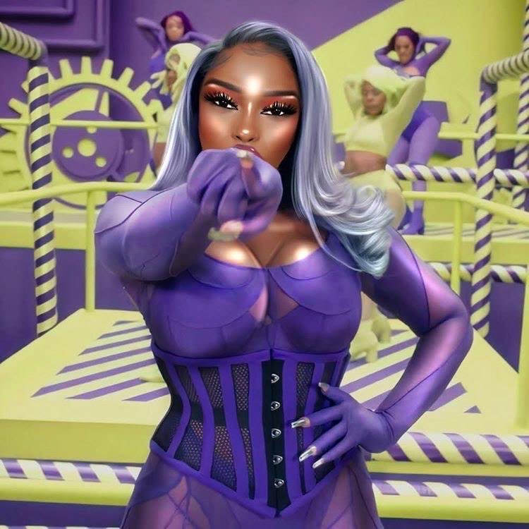 ogstalliion's tweet image. I'll run down on him fore I have a nigga runnin me 💜💜 #FanArt #Wap @theestallion @iamcardib @KellonDeryck @EJKING21