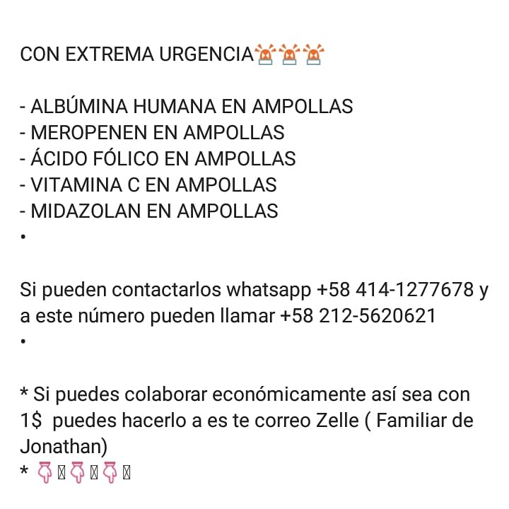 roberfrei's tweet photo. Se necesita para el hijo de una amiga lo siguiente: https://t.co/fxgRCj35r6